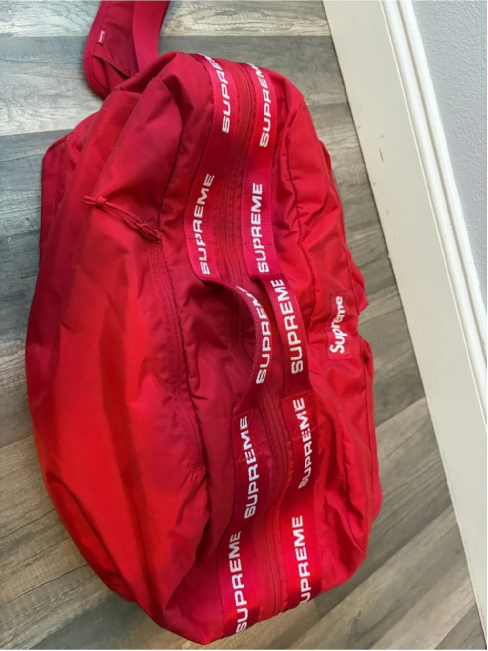 Supreme Cordura Large Duffle Bag FW22 Red -